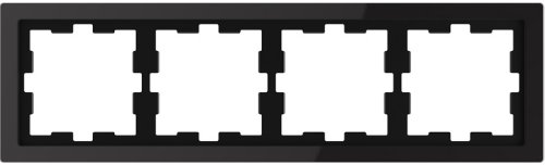 Рамка универсальная Schneider Electric Merten D-Life 4-м. стекло черный оникс  картинка